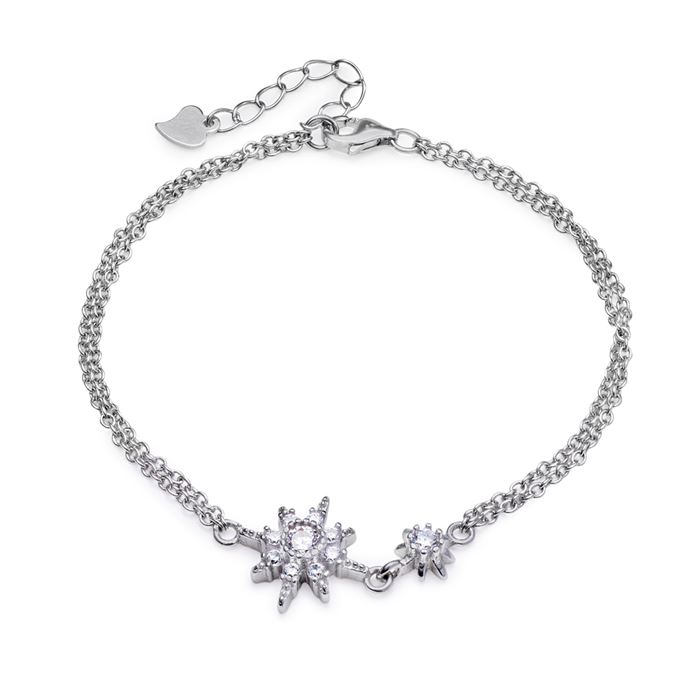 צמיד דגם 2 כוכבי הצפון משובצים יהלומים