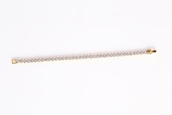 צמיד טניס חוליות עגולות דגם נוי